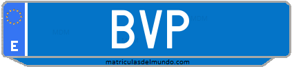 Matrícula de taxi BVP