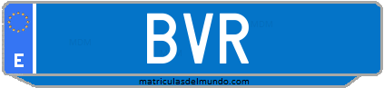 Matrícula de taxi BVR