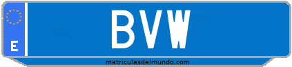 Matrícula de taxi BVW