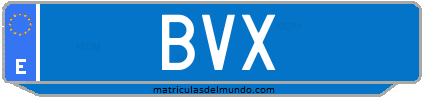 Matrícula de taxi BVX