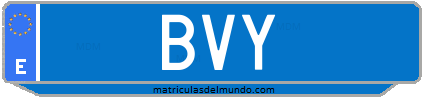 Matrícula de taxi BVY