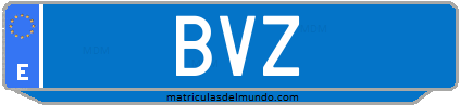 Matrícula de taxi BVZ