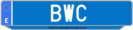 Matrícula de taxi BWC