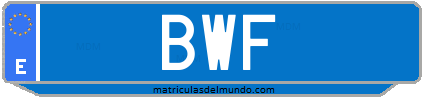 Matrícula de taxi BWF