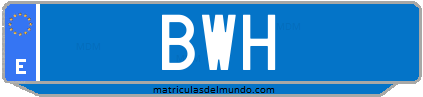 Matrícula de taxi BWH