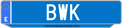 Matrícula de taxi BWK