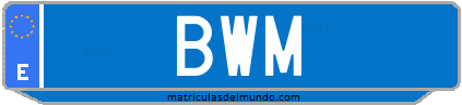 Matrícula de taxi BWM