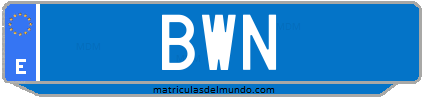 Matrícula de taxi BWN