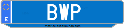 Matrícula de taxi BWP