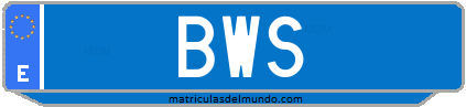 Matrícula de taxi BWS