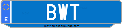 Matrícula de taxi BWT