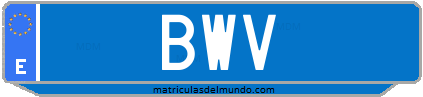 Matrícula de taxi BWV