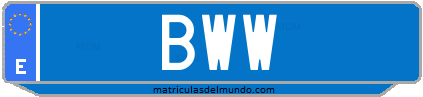 Matrícula de taxi BWW