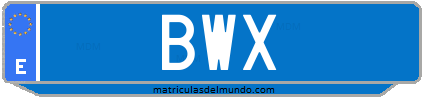 Matrícula de taxi BWX