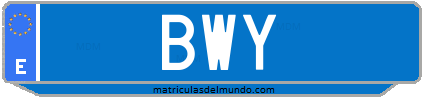 Matrícula de taxi BWY