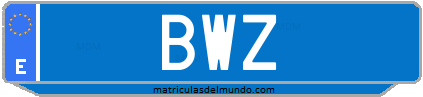 Matrícula de taxi BWZ