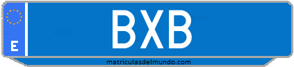 Matrícula de taxi BXB