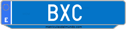 Matrícula de taxi BXC