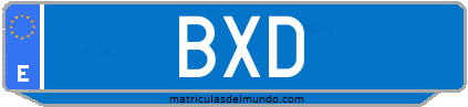 Matrícula de taxi BXD