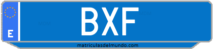 Matrícula de taxi BXF