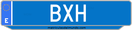 Matrícula de taxi BXH