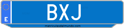 Matrícula de taxi BXJ