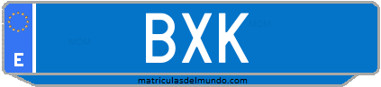 Matrícula de taxi BXK