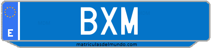 Matrícula de taxi BXM