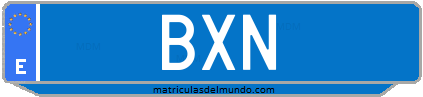 Matrícula de taxi BXN