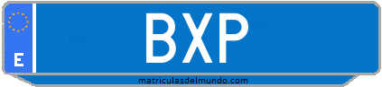 Matrícula de taxi BXP