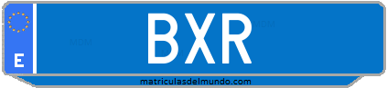 Matrícula de taxi BXR