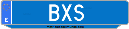 Matrícula de taxi BXS