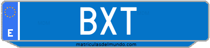 Matrícula de taxi BXT