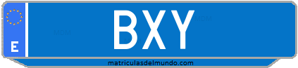 Matrícula de taxi BXY