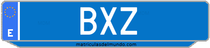 Matrícula de taxi BXZ