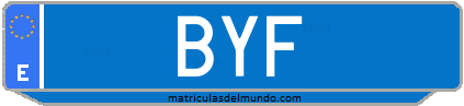 Matrícula de taxi BYF