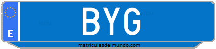 Matrícula de taxi BYG