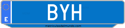 Matrícula de taxi BYH