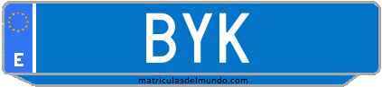 Matrícula de taxi BYK