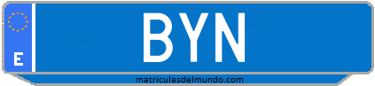 Matrícula de taxi BYN