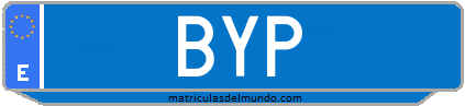 Matrícula de taxi BYP