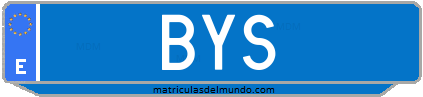 Matrícula de taxi BYS