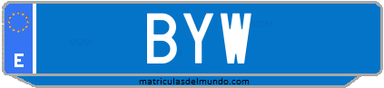 Matrícula de taxi BYW