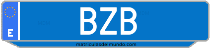 Matrícula de taxi BZB