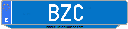 Matrícula de taxi BZC