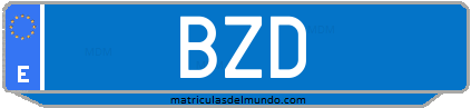 Matrícula de taxi BZD