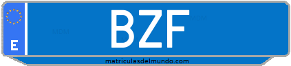 Matrícula de taxi BZF