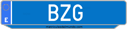 Matrícula de taxi BZG