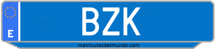 Matrícula de taxi BZK