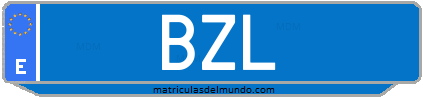 Matrícula de taxi BZL